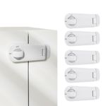 StarAndDaisy Baby Safety Cabinet & Door Lock, Open-Close Button, Easy Install, Furniture Safe Adhesive, Pvc Lock For Doors & Cupboards (Pack Of, 6),White