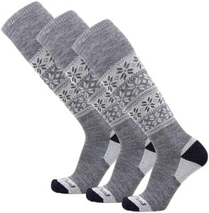 Pure Athlete Alpaca Ski Socks – Men Warm Wool Sock, Women Skiing, Snowboarding