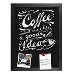 Umtiti Chalkboard, 30 * 40 cm, Black Solid Wood Frame，Magnetic Surface Chalkboard for Kitchen Home, Office, Restaurantand and Wall Decor，BK-3040-CA