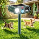 Solar Cat Repellent For Gardens UK, Cat Deterrents For Gardens, Fox Deterrents,Waterproof Cat Scarers For Garden With Motion Pir Sensor For Farm Yard Effective For Squirrels, Dogs Foxes Birds