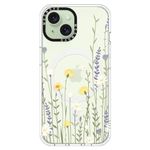 MOSNOVO Compatible with Magsafe Designed for iPhone 15 Case, [Buffertech 6.6 ft Drop Impact] Shockproof TPU Protective Bumper with Hard Back Wild Meadow Floral Phone Case - Clear