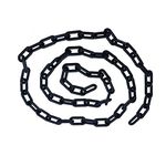 MACHSWON 2m x 6mm Plastic Chains Barrier Safety Plastic Chain Warning Post Road Cone Chain Isolation Chains for Transportation Facility,Decorative Garden Fence Black