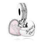 Best Friend Dangle Charm 925 Sterling Silver Pendant,Girl Jewelry Beads Gifts for Pandora Women Bracelet&Necklace A0221