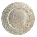 Allgala 13-Inch 6-Pack Heavy Quality Round Charger Plates-Texture Gold-HD80355