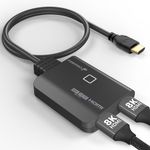 Fosmon HDMI 2.1 8K Switch with 1.8FT HDMI Cable, Support 8K@60Hz 4K@120Hz 2K@144Hz 2 in 1 Out Auto-Switching Switcher, Ultra High Speed 48Gbps Splitter Compatible with PS5, Xbox, Apple TV, Fire Stick