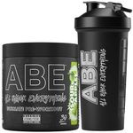 Applied Nutrition Bundle ABE Pre Workout 375g + ABE Black Shaker | All Black Everything Pre Workout Powder, Energy Drink, Physical Performance, Creatine, Beta Alanine, Caffeine (Sour Apple)