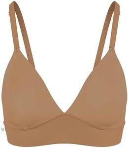 Harper Wilde Bliss Triangle Bralette – Ultra-Soft, Lightweight Bralette for Women with No Cups, No Wires, No Padding X Small, Tan