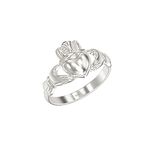 Aeon Jewellery Silver Claddagh Ring - 925 Sterling Silver Heart Shape Rings, Size N | Irish Celtic Jewellery Gifts for Women & Men | Unisex