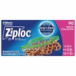 Ziploc Snack and Sandwich Bags for On-the-Go Freshness, Grip 'n Seal Technology for Easier Grip, Open and Close, 90 Count