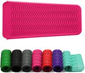 ZAXOP Resistant Silicone Mat Pouch for Flat Iron, Curling Iron,Hot Hair Tools.(Hotpink)