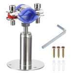 sourcing map Stainless Steel Pipe Supports Wall Mount Ceiling Mount Pipe Bracket Adjustable Clamp Pipe Strap Fit for Dia 19-22mm Pipe Tube