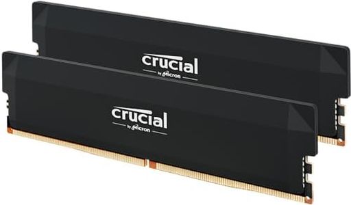 Crucial Pro DDR5 RAM 32GB Kit (2x16GB) CL36 6000MHz, Overclocking Desktop Gaming Memory, Intel XMP 3.0 & AMD Expo Compatible – Black CP2K16G60C36U5B