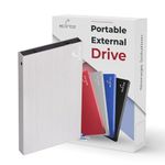 Storite 2.5” Ultra Slim Portable External Hard Drive USB 2.0 with 320GB Memory Expansion HDD Backup Storage, Fast Data Transfer, Hard Disk Compatible with MAC/PC/Laptop/Desktop/Chromebook (Silver)