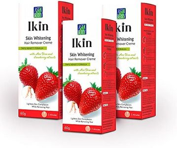 Ikin Skin Brightening Hair Remover Cream 60gm, Pack of 3 (3 x 60g) Hair Removal Cream for Girls & Women for All Skin types