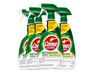 alpree Comet Bathroom Cleaner Spray - Dissolves Saop Scum and Hard Water Film 32oz (4 Pack)
