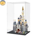 Choowin 79 cm Tall Acrylic Display Case for Lego Disney Castle 71040 Clear Acrylic Large Display Case Display Cabinet Display Box for Large Collectibles Doll Figures Dustproof Showcase(Black)