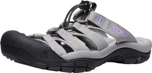 KEEN Women's Newport Closed Toe Slip on Sandals, Drizzle/English Lavender, 8