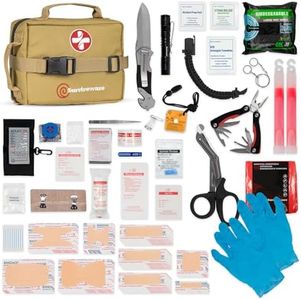 Surviveware 119 Pcs Comprehensive Premium Survival First Aid Kit - Medical Emergency Kit for Travel Camping Gear, Home Essentials & Outdoor Emergencies - HSA & FSA Eligible Survival Kit