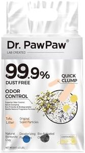 Tofu Cat Litter, Dr. PawPaw Clumping Cat Litter, Natural Tofu Scent 4.5 lb, Dust-Free Keep Kitty Tidy, Superior Odor Control Keep Step Fresh