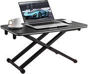 ETHU Standing Desk Converter Height Adjustable Laptop Desk Riser Sit to Stand Tabletop Desk workstations fit Single Monitor Riser，Black