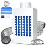 DITKOK Metal Indoor Dryer Vent Kit, Protect Home Air Quality, Stainless Steel Screen Dryer Lint Filter, for Electric Dryers, with 8-Feet Aluminum Ducting and clamp