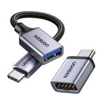 UGREEN USB C to USB Adapter 2 Pack, USB 3.2 Gen 2 10Gbps USB C Adapter USB C Male to USB 3.2 Female Adapter OTG Compatible with iPhone 15, Galaxy S24 S23 Ultra, MacBook Pro Air, iPad Pro Mini, Grey