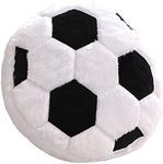 17.7'' Soccer Football Plush Pillow Soft Fluffy Velvet Stuffed Throw Pillow Sports Fans Ball Shaped Sleeping Travel Pillow Sofa Recliner Bedroom Decoration Gifts for Kids Children Women Men