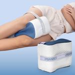 UrbanBed Memory Foam Standard Size Orthopaedic Knee Pillow with Removable White Cover,10 x 8 x 6 Inches, Relief from Back Pain, Leg, Hip & Joint Pain, Pregnancy, Post Surgery & Sciatica (Pack of 1)