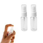 OBYJCA 20ml Small Spray Bottle, 2 PCS Travel Spray Bottle Mini Spray Bottles 20ML Transparent Fine Mist Sprayer Bottles Plastic Empty Refillable Atomiser with Flip Caps Holiday Travel Bottle