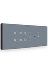 IOTICS Smart Wifi Board: 6 Light & 2 Fan Switches. Finger Touch, Remote, App Control. Voice via Google Home/Alexa. Home Automation Solution (Grey)