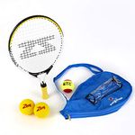 ZSIG Children's Mini Tennis Racket - 19 inch, Ball-pocket Head-cover, Balls,Yellow