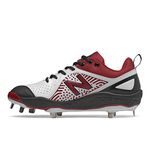 New Balance Women's Fresh Foam Velo V2 Metal Softball Shoe, Maroon/Black/White, 7