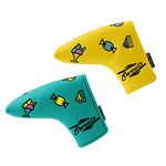 Golf Blade Putter Cover Headcover Ping-type Club Protector PU Leather Magnetic Bar Closure For Scotty Cameron Taylormade Odyssey (Yellow)