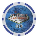 50 $10 Las Vegas 14 Gram Laser Graphic Poker Chips