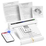 PhoFuta M832 Portable Printers Wireless for Travel 300dpi, Upgrade M832 Compact Portable Printer for Phone & Laptop, Inkless Printer Supports Multiple Sizes of Thermal Paper(White)