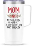 SANDJEST Funny Mom Tumbler with Han