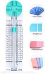 Paper Trimmer Craft Paper Cutter: 4 Style Multi-Function Scrapbooking Tool with Dial Blades of Straight,Wave,Dotted,Perforated,Creasing for Cutting Paper,Coupons,Photos,Postcards,Scrapbook,Card