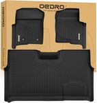 OEDRO Floor Mats Fit for 2010-2014 Ford F-150 SuperCrew/Crew Cab with 1st Row Bucket Seat, TPE All-Weather F-150 Truck Liners, 1st & 2nd Row, Black