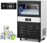 GarveeHome Commercial Ice Maker Machine 160LBS/24H, Stainless Steel ice Machine with Large 40LBS Ice Storage Capacity, Auto-Cleaning Function, Freestanding Ice Maker(5 * 12 Ice Cube)