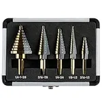 IRONANT Step Drill Bits, 5PCS HSS T