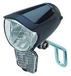 Prophete 70 lux, with On/Off switch, with parking light and sensor automatic, detachable reflector and Nirosta holder, for hub and side dynamo LED headlights, black, L