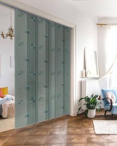 GoDear Design Adjustable Sliding Room Dividers 45.8"-86" W x 96" H, Extendable Panel Track Blinds for Separating Rooms, Covering Closet Doors or Windows, Trimmable Woven Fabric Panel Curtains, Spring