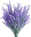 Juvale 12 Bundles Artificial Lavender Flowers for Bouquets, Fake Wild Stems for Wedding, Faux Table Centerpieces, Door Wreaths (14x2x3 in)