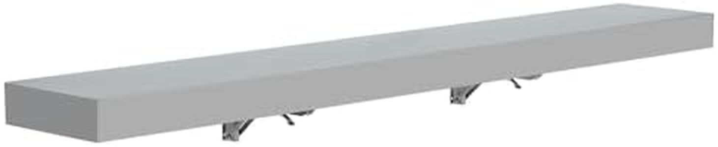 PrecisionAuto Concession Shelf 70" L x 12" W - 304 Stainless Steel Folding Serving Shelf, Wall Mount Shelving, Ideal for Food Truck, Grill Area, BBQ Table, Restaurant