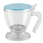 BonJour Coffee and Tea BPA-Free Plastic Smart Brewer, 19.5-Ounce, Blue Chevron,Aqua