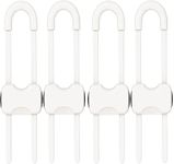 4 Pcs Baby Proofing Cabinet Locks Child Locks for Cabinets Adjustable U Shaped Baby Safety First Cabinet Lock Latches for Drawers Closet Modern Proof Drawers Cabinet Lock with Extra Secure Lock Buttons