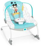 Bright Starts Disney Baby Mickey Mouse Infant to Toddler Rocker with Vibrations and Removable Toy Bar - Original Bestie, Newborn +