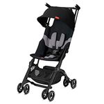 gb Pockit+ All-Terrain Airplane Carry-on Compliant Stroller - Ultra Lightweight, 2-in-1 Travel System Ready with any Cybex Infant Car Seat, Compact Self-Standing Fold, Easy to Carry - Velvet Black