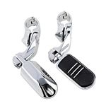 Pair 32mm 1 1/4" Highway Engine Guard Bar Highway Foot Pegs Rests Mount Kit Compatible with Harley Touring Road Electra Street Glide Road King Dyna Sportster (CHROME)