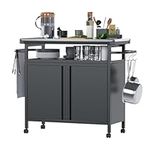 LOCENHU Outdoor Grill Cart with Sto